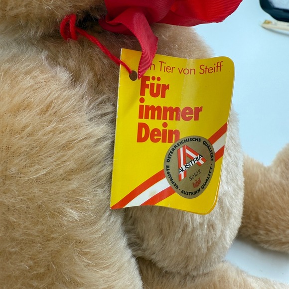 Vintage Steiff 0201/36 Mohair Teddy Bear 14" Made in Austria w/ Tags Button Ear - Picture 2 of 11